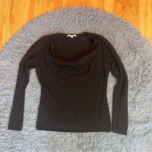 Barrow & Grove Black Cowl Neck 100% Cashmere Sweater Size M